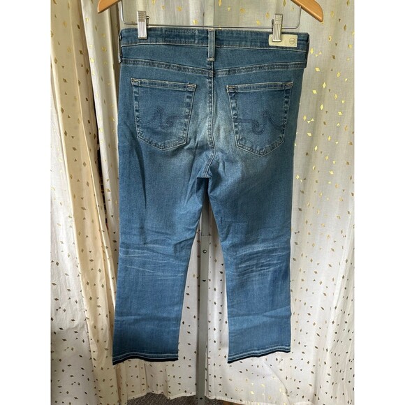 Adriano Goldschmied AG Distressed Jodi High Rise Slim Flare Crop Jeans 29 - Picture 4 of 8